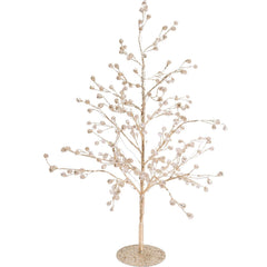 48cm Gold Beaded Gem Tabletop Christmas Tree - My Coastal Collection