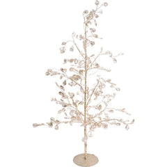 55cm Gold Beaded Teardrop Tabletop Christmas Tree - My Coastal Collection
