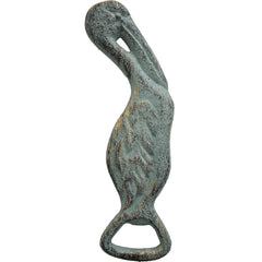 Blue Green Cast Iron Pelican Bottle Opener 16.5cm
