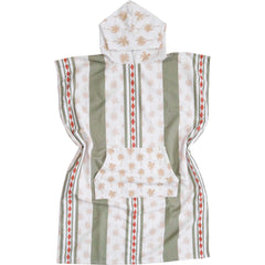 Adult Olive, Terracotta & Tan Palm Microfibre Hooded Towel Poncho with Bag - My Coastal Collection