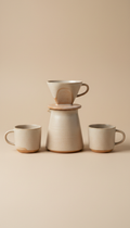 Ceramic tumbler with speckled glaze