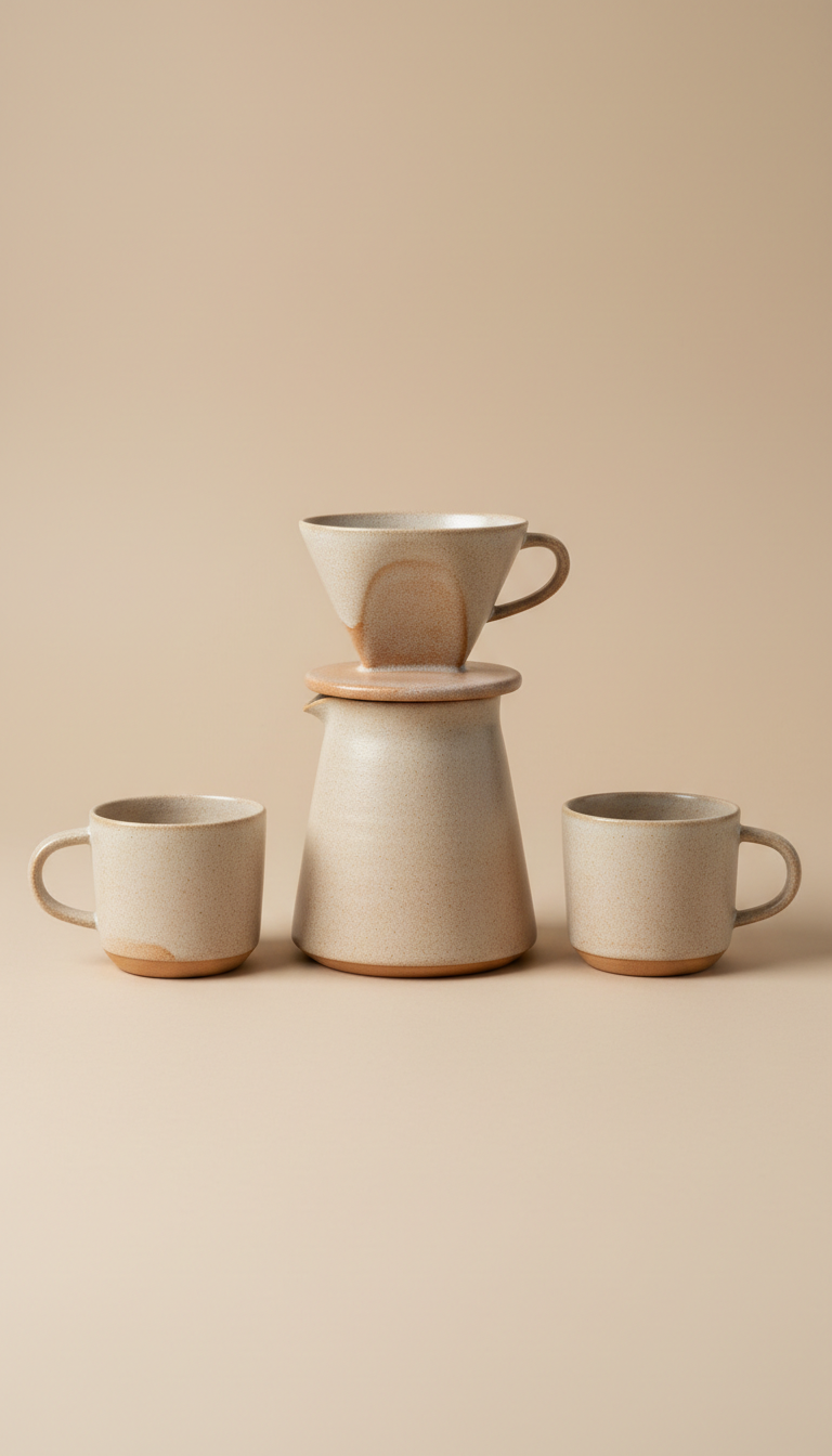 Ceramic tumbler with speckled glaze