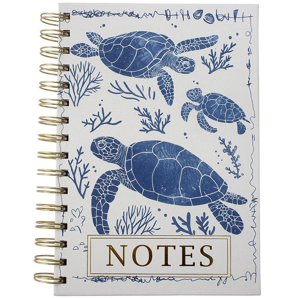 Ocean Blue Turtles A5 Spiral Notebook – 130 Lined Pages - My Coastal Collection