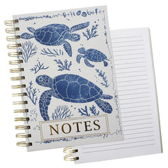 Ocean Blue Turtles A5 Spiral Notebook – 130 Lined Pages - My Coastal Collection