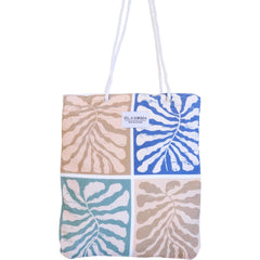 Sage, Blue & Beige Fold-Away Beach Towel with Built-In Bag – 90 x 180cm - My Coastal Collection