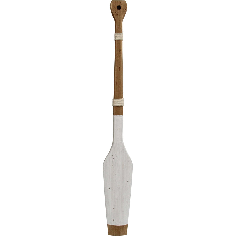White & Timber Coastal Nautical Reclaimed Wood Decorative Oar – 90cm - My Coastal Collection