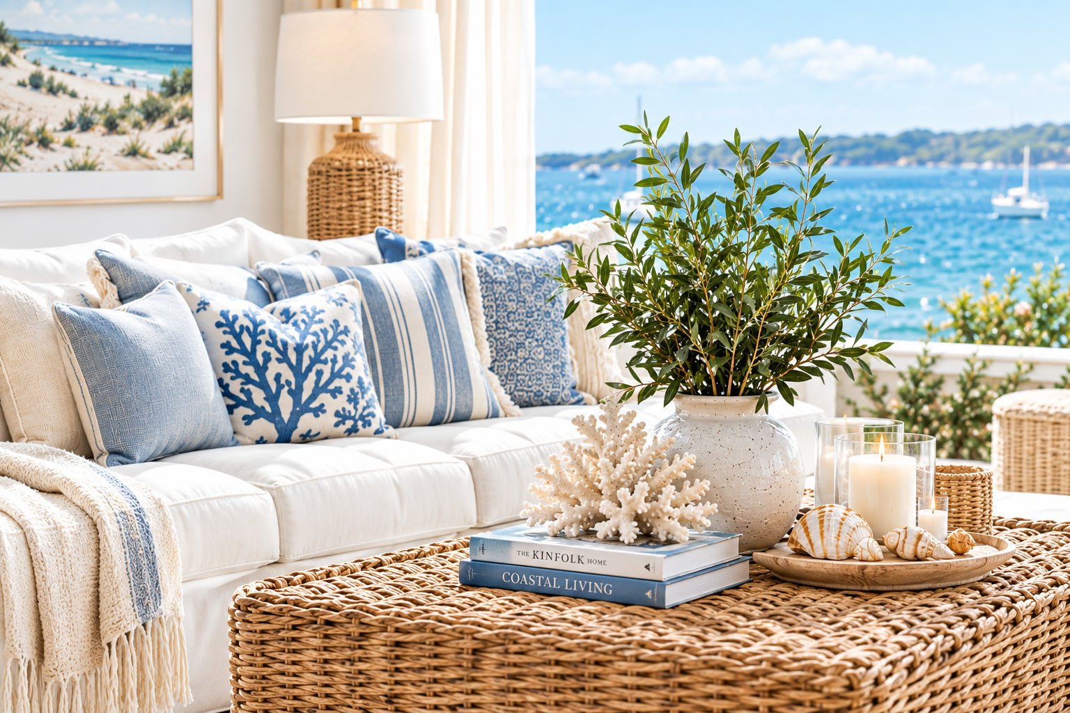 Inspired by relaxed days by the water.